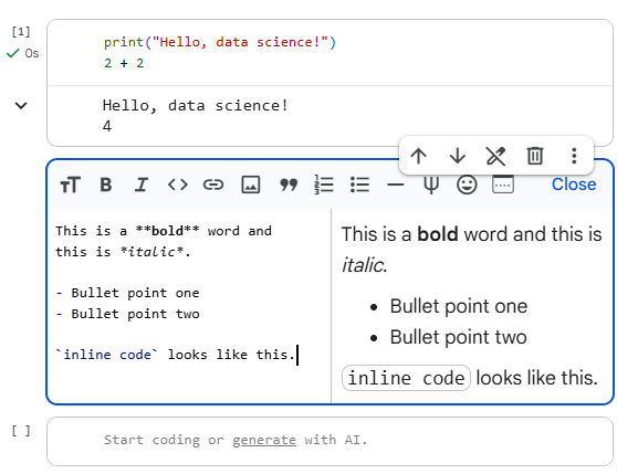 markdown cells