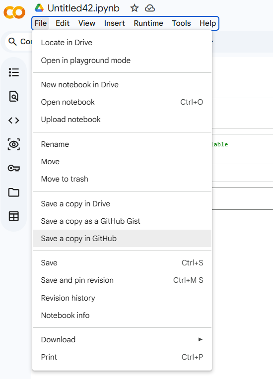Save to Github